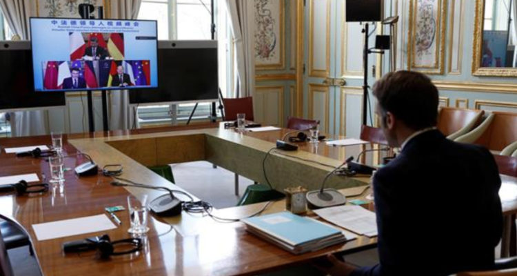 Scholz y Macron abordan la invasión rusa en Ucrania en cumbre con el presidente de China