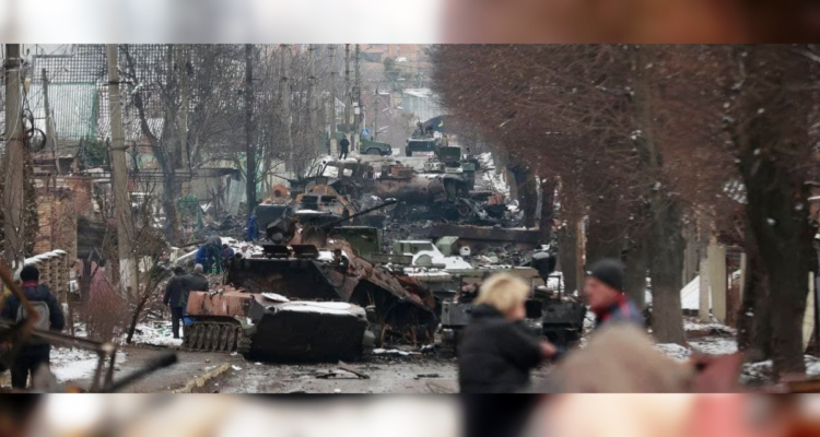Tanques destruidos en Odesa.