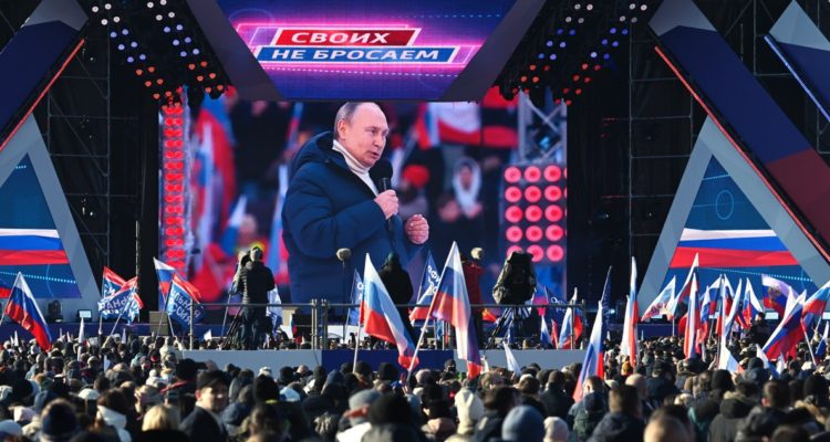 Vladimir Putin en el megaconcierto.