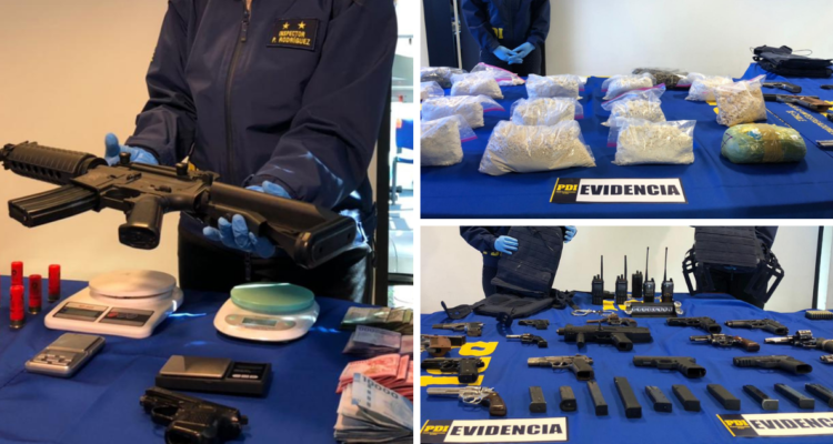 16 detenidos, 20 kilos de droga, armas y $13 millones en efectivo deja mega operativo en Los Ángeles