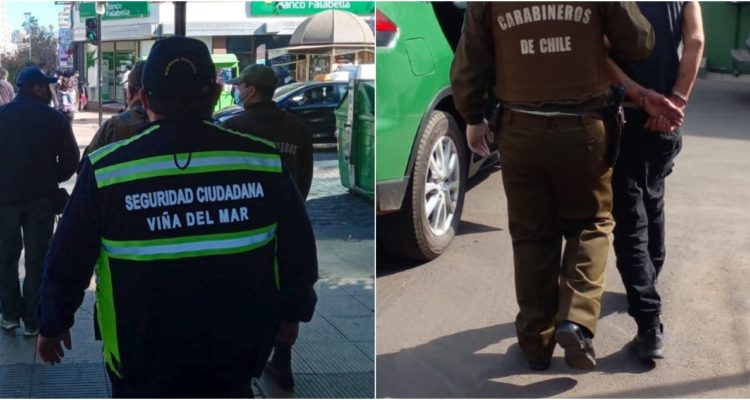 Ambulante agrede a carabinero e inspector