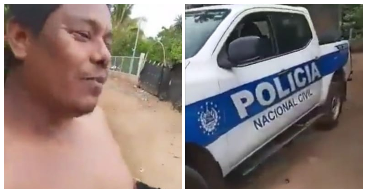 Se grabó a sí mismo: arrestan a mecánico que bromeó con robar vehículo policial en El Salvador
