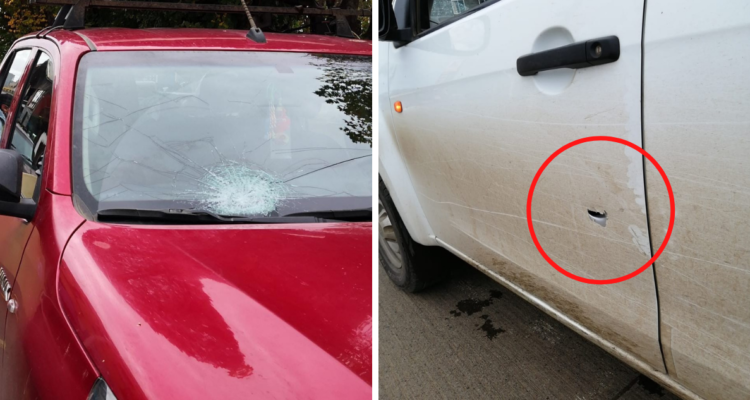 Disparan a camioneta de trabajador que despejaba caminos y atacan a personal municipal de Carahue
