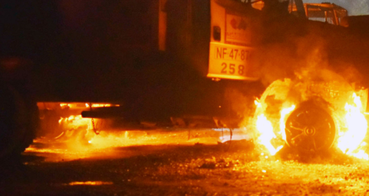Ataque incendiario en Lumaco.