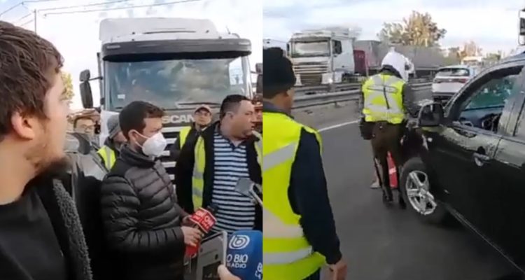 Automovilista termina multado en Paine tras pelear con camioneros y casi atropellar a carabinero