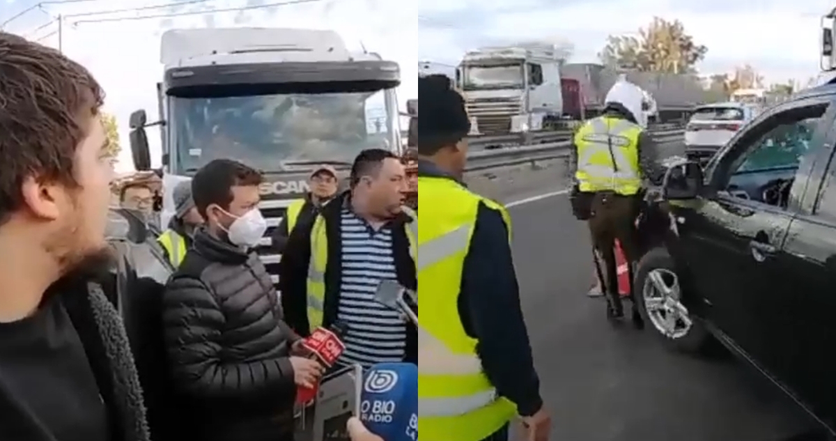Automovilista termina multado en Paine tras pelear con camioneros y casi atropellar a carabinero
