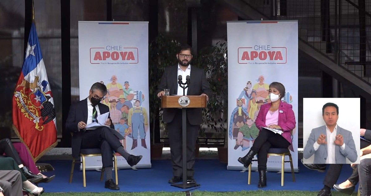 Contención de precios, extensión de IFE Laboral, entre otros: Boric anuncia el plan “Chile Apoya”
