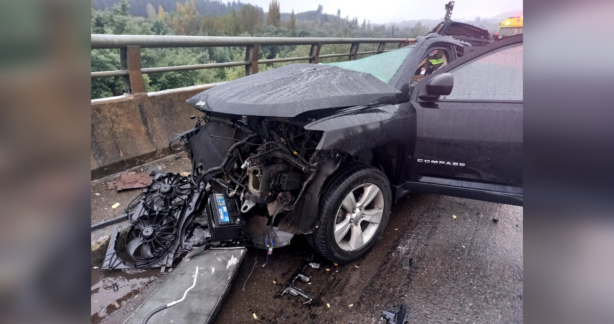 Brutal choque deja 2 mujeres muertas y 2 hombres heridos de gravedad en Ruta 5, altura Mulchén