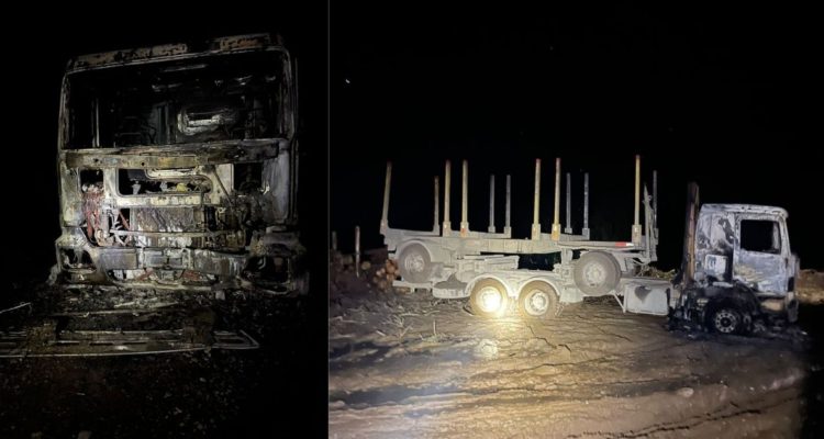 Camionero herido con fractura en Loncoche tras ataque incendiario