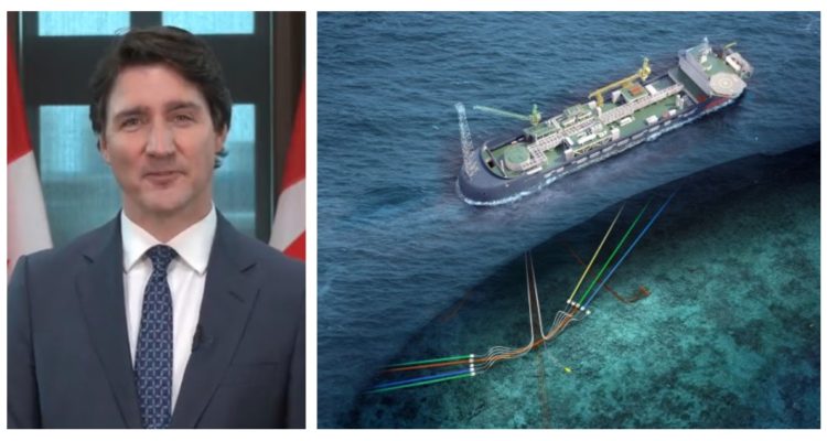 Foto del primer ministro de Canada y proyecto petrolero de Equinor