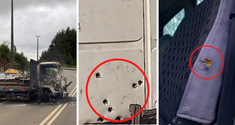 Balean a conductor de camión e incendian un segundo vehículo en Carahue