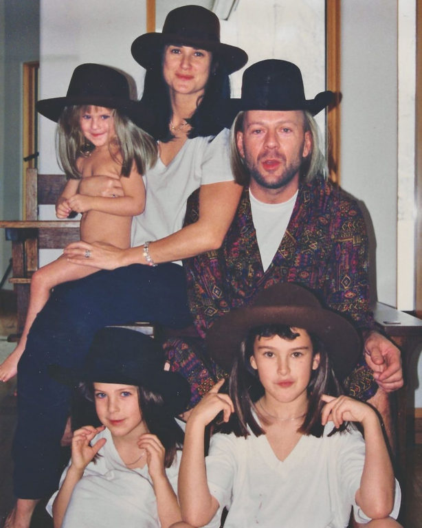 Demi Moore y Bruce Willis en familia