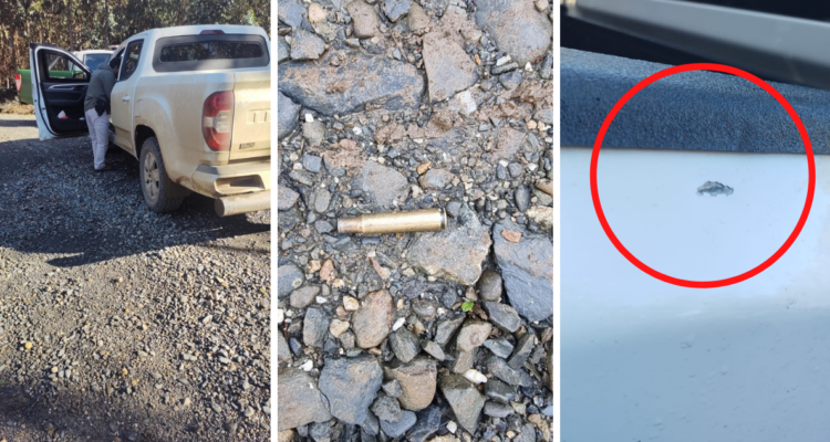 Encapuchados disparan con fusiles a camionetas forestales en Curanilahue