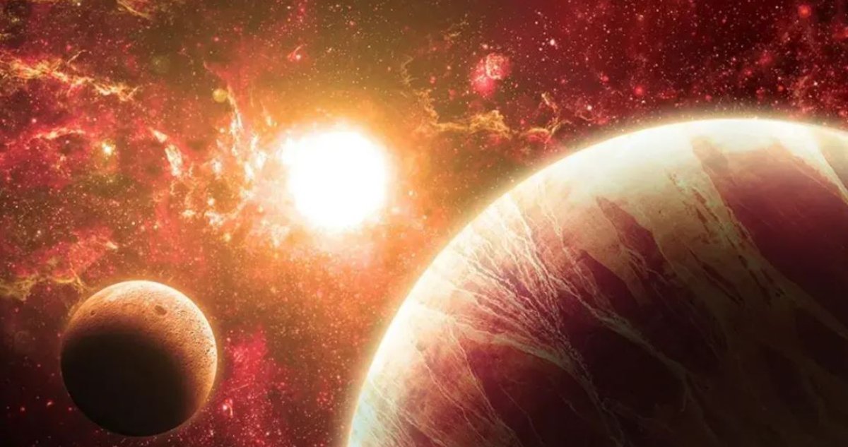 Una serie de planetas iluminados por su estrella. Este tipo de planetas han sido observados por el telescopio Hubble.