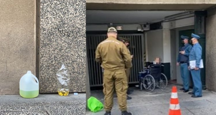 Hombre intenta quemarse a las afueras de La Moneda