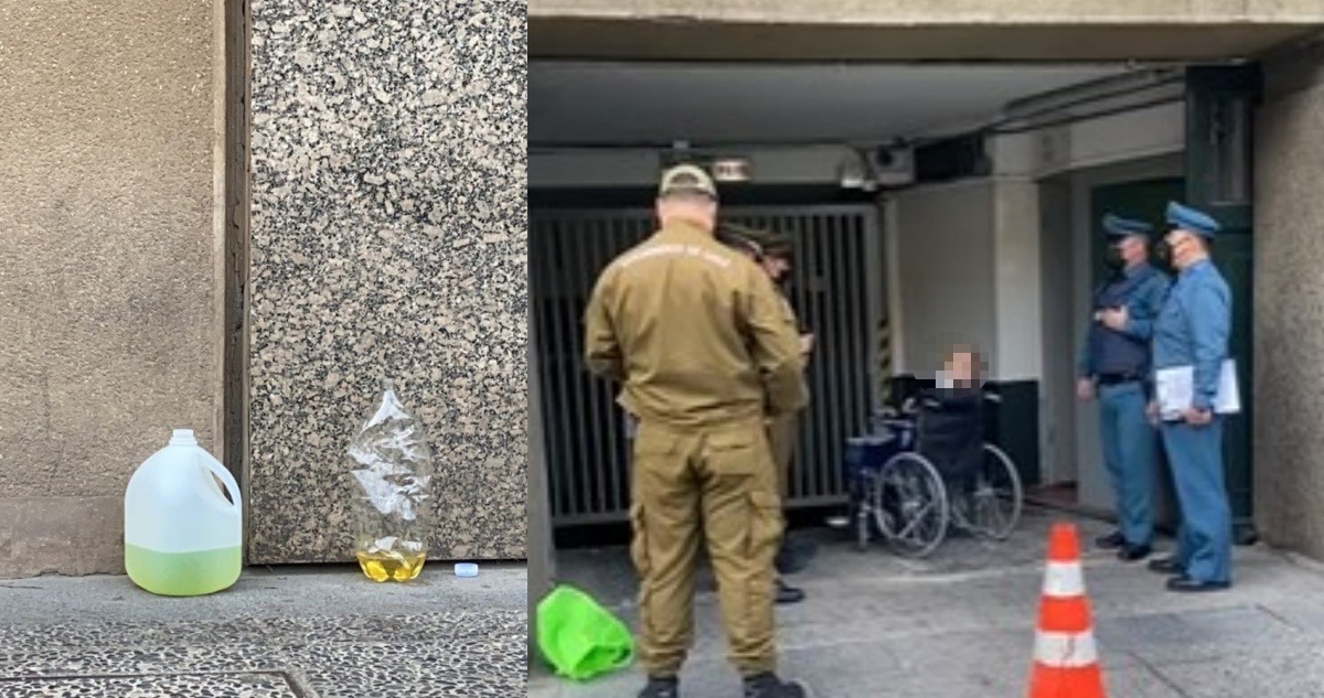 Hombre intenta quemarse a las afueras de La Moneda