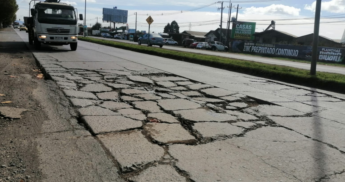 hoyo ruta Talcahuano Concepción