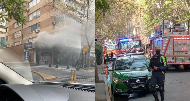 Incendio obligó evacuar Clínica Dental en Providencia