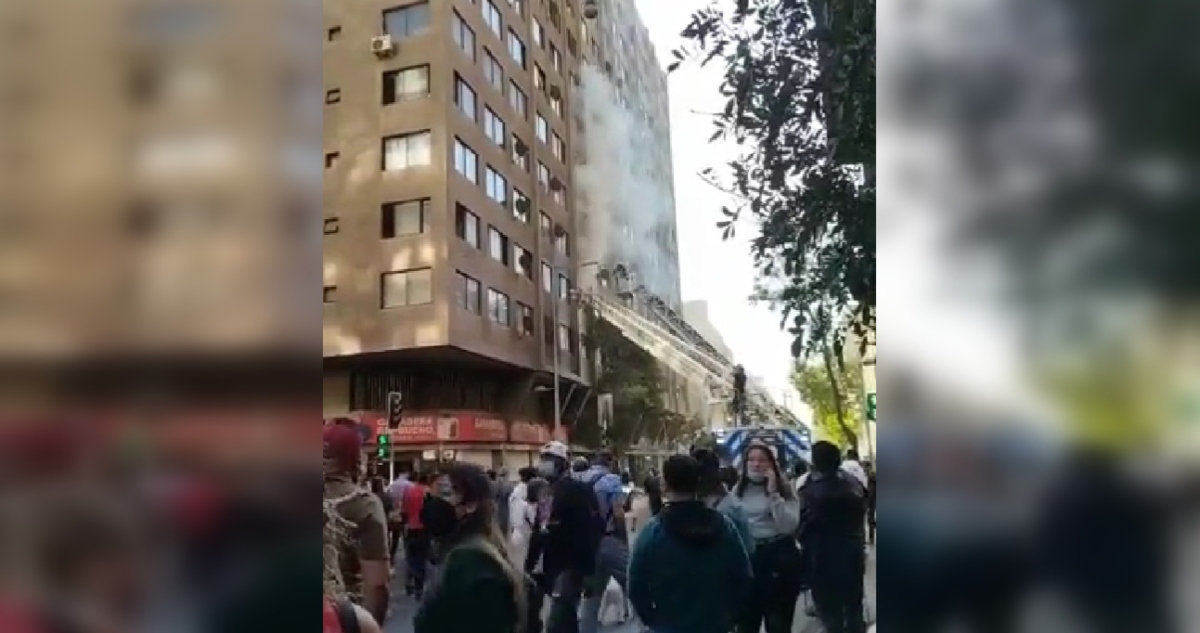Incendio en departamento en Santiago