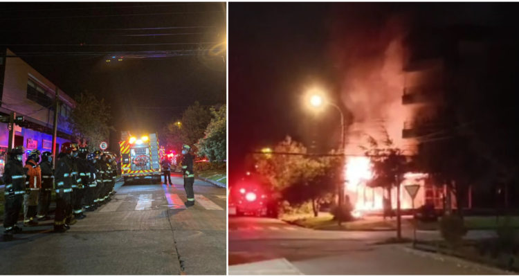 Incendio en edificio de Pucón
