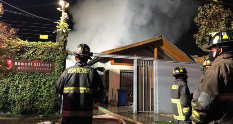 incendio bodega La Cisterna