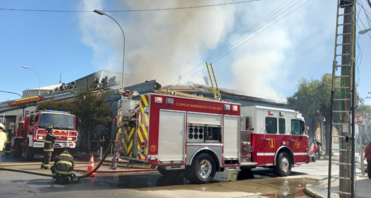 incendio local Viña del Mar