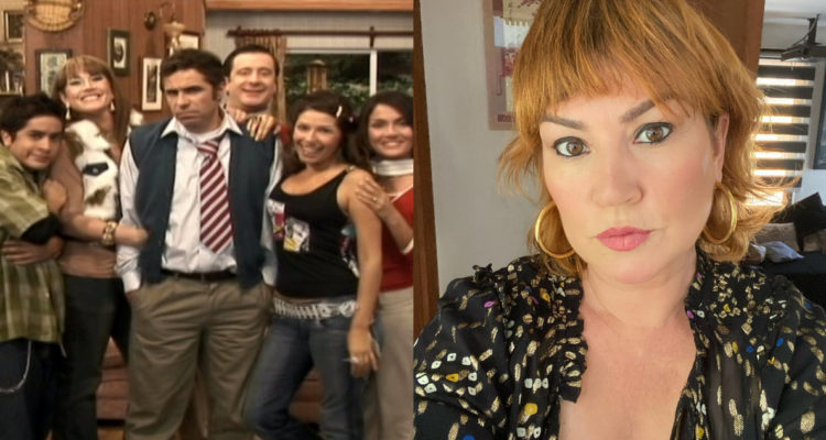 Una imagen del inicio de la ficción Casado con Hijos, a su lado, una fotografía de Javiera Contador.
