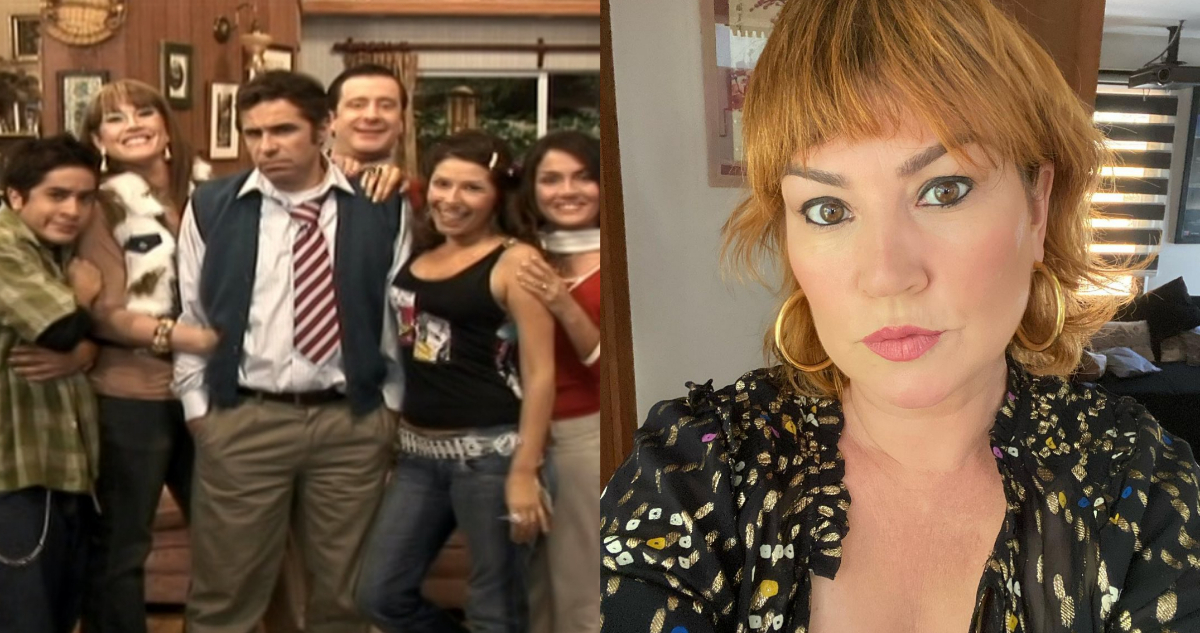 Una imagen del inicio de la ficción Casado con Hijos, a su lado, una fotografía de Javiera Contador.