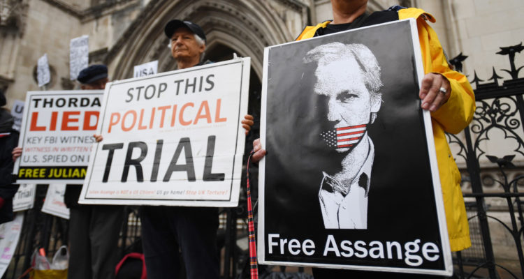 Protestas por la liberación de Assange.