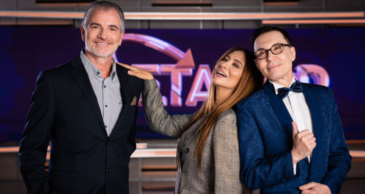 Álvaro Rudolphy, Myriam Hernández y Marcelo Polino. Los tres serán jueces en El Retador, que tiene su estreno fijado para esta semana.