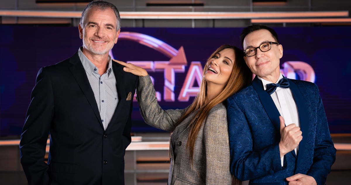 Álvaro Rudolphy, Myriam Hernández y Marcelo Polino. Los tres serán jueces en El Retador, que tiene su estreno fijado para esta semana.