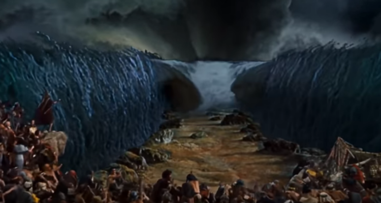 Escena de Los diez mandamientos