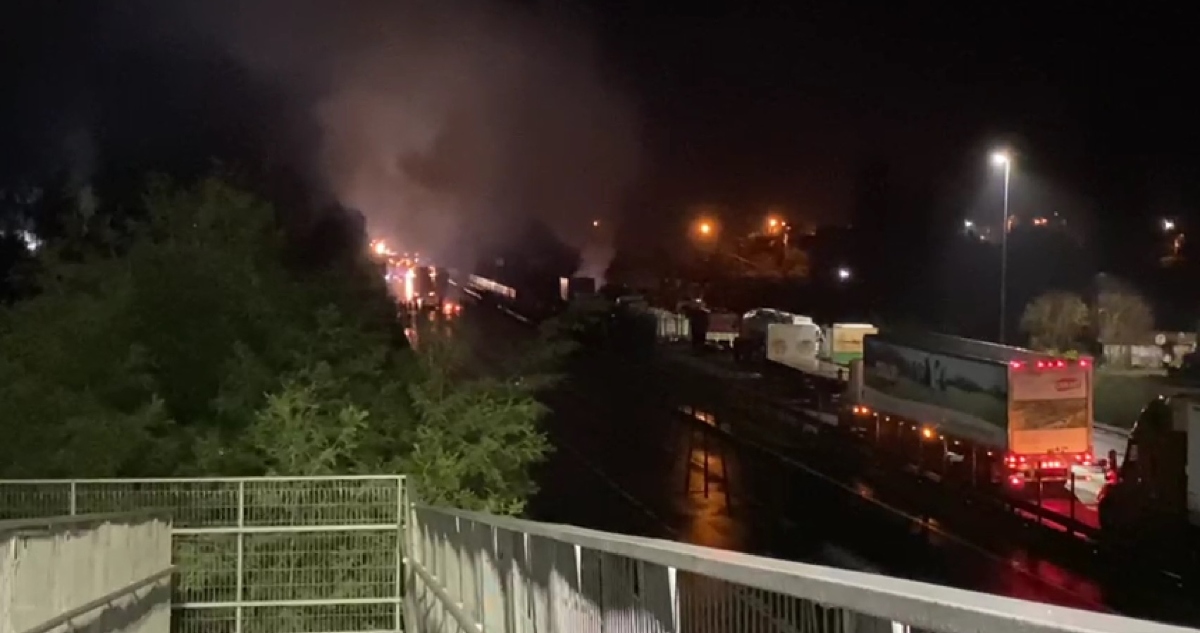 Barricadas en ruta 5 Sur Los Lagos