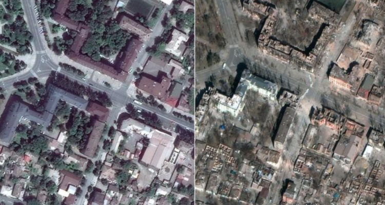 Mariúpol el antes y el después de una ciudad bombardeada y destruida por Rusia