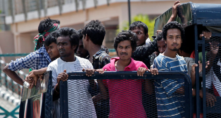 Fotografía contextual de migrantes rohingyas en Malasia.