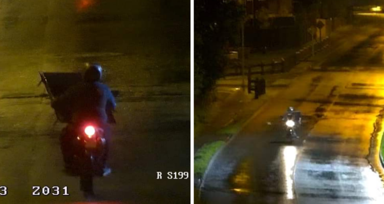 Delincuente fue sorprendido robando desde una casa en Pucón por llevar televisor y snowboard en moto