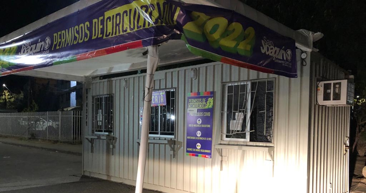 Delincuentes robaron en punto de pago de permisos de circulación de San Joaquín