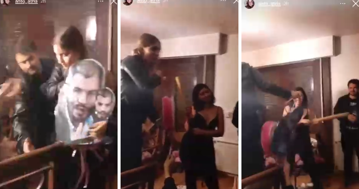 Garín molesto por video de Antonia Atria donde rompen piñata con su cara.
