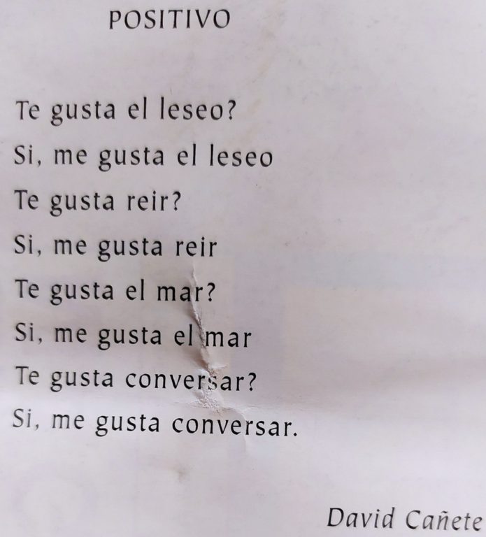 Poema de David Cañete