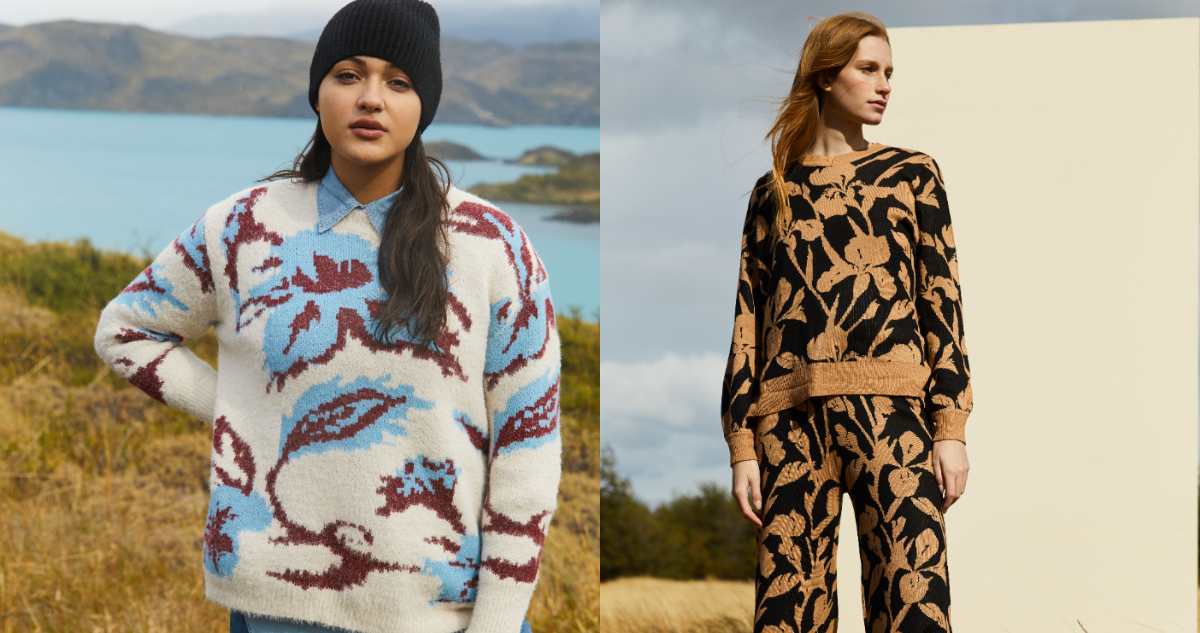 Modelos posando con sweaters
