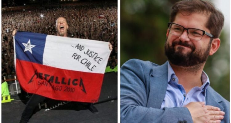 metallica y gabriel boric