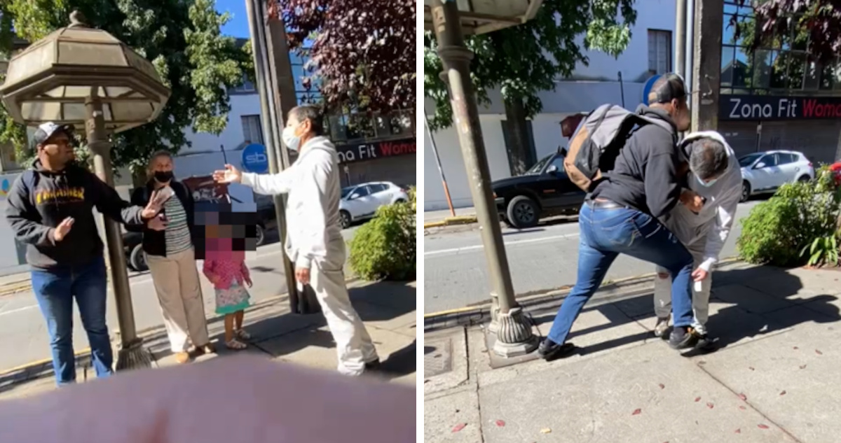 Venezolano agrede a adulto mayor chileno en Concepción por retarlo de no usar mascarilla