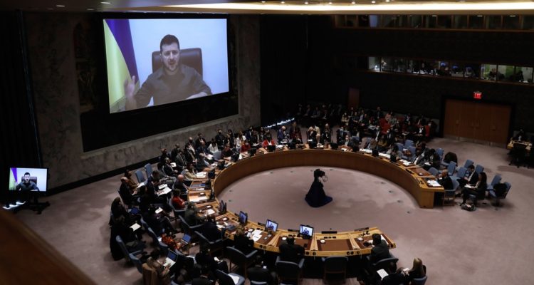 Zelenski ante el Consejo de Seguridad de la ONU.