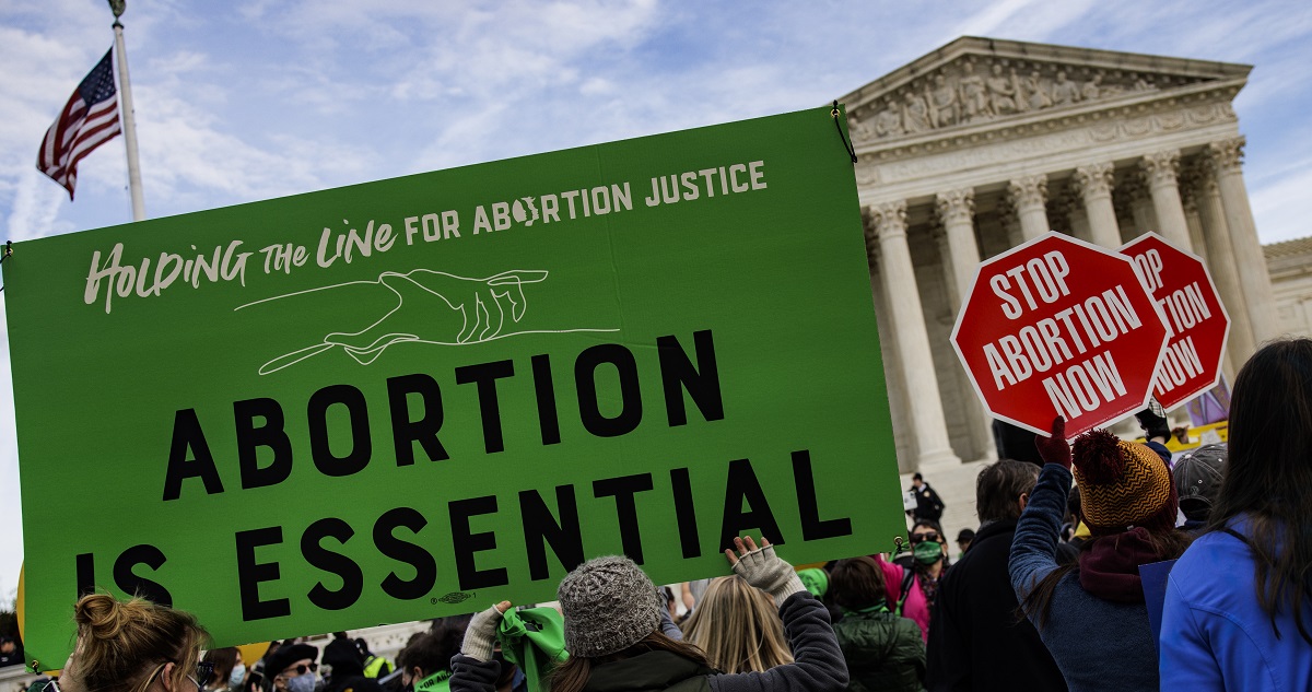 Protestas proaborto frente a la Corte Suprema de los Estados Unidos.