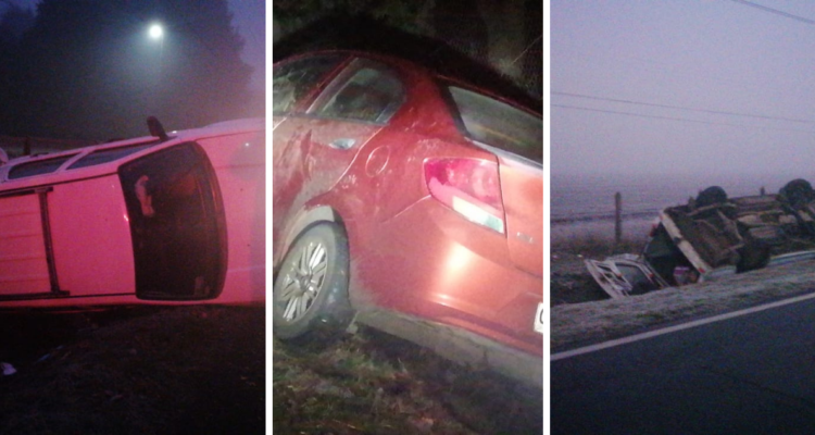 Bajas temperaturas provocan al menos cuatro accidentes de tránsito en rutas de La Araucanía