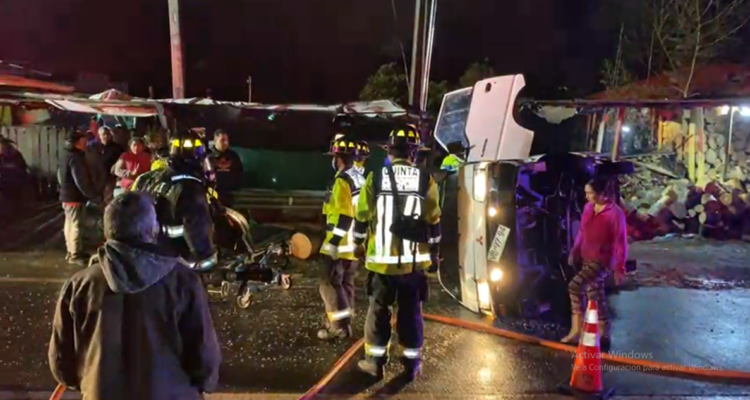 Accidente vehicular ruta Florida y Concepción