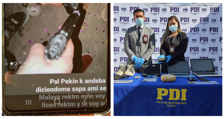 Fotos detención de adolescente por amenaza de muerte contra directora en Iquique