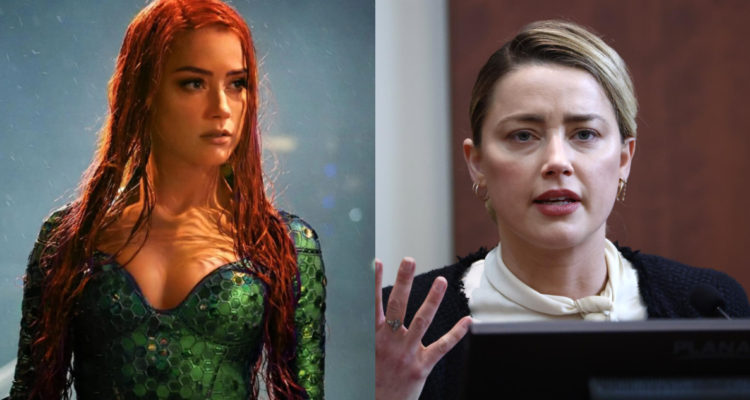 I: Amber Heard como Mera en “Aquaman” | D: Heard testificando