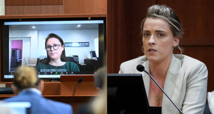 La testigo y amiga de la hermana de Amber Heard en un video emitido durante el juicio.