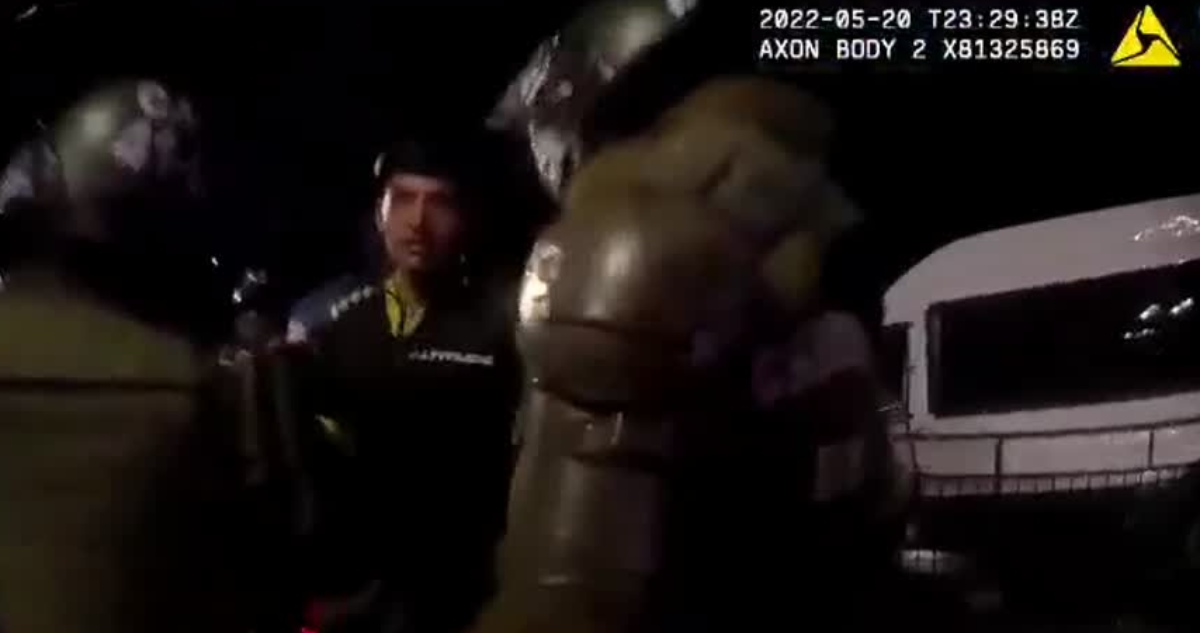 Captura del video grabado por cámara de Carabineros.